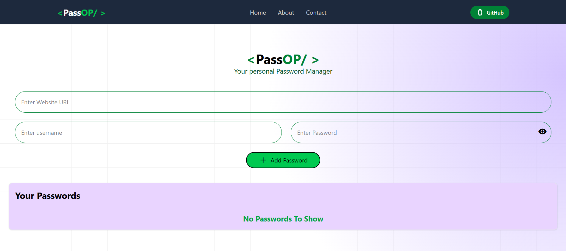Password Manager Project